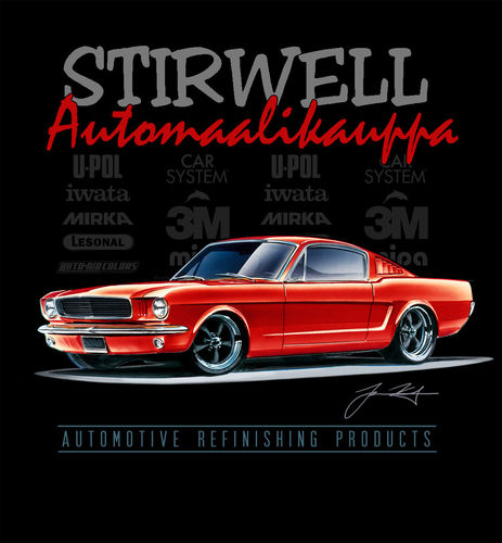 T-paita, Stirwell Automaalikauppa / Mustang